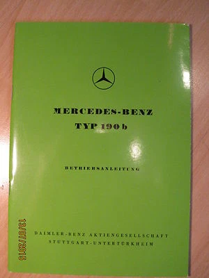 Betriebsanleitung, Mercedes Benz Typ 190 b - Bild 1 von 4