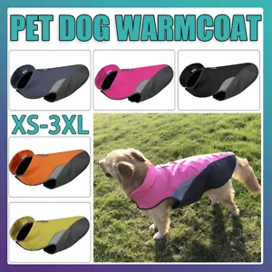 Pet Dog Warm Coat Fleece Jacket Reflective Waterproof Winter Clothes Puppy Vest - Picture 1 of 18