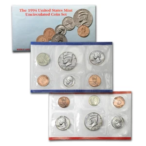 1994 US Mint 10 Coin Uncirculated Set Complete Philadelphia & Denver OGP & COA - Picture 1 of 1