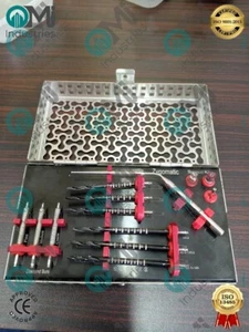 Kit Chirurgico Zigomatico Impianto Dentale 14 Pezzi-Trapani Rivestiti in Titanio Zygoma Osso - Foto 1 di 5