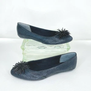 J. Renee Darcy Metallic Black Glitter Flat - Picture 1 of 6