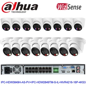 Dahua 16CH NVR 4K 8MP Überwachungskamera IP System Wizsense MIC POE Outdoor Posten - Bild 1 von 24