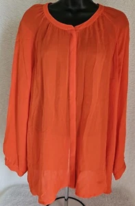 Camisa Top Blusa Joie Mujer Talla L Grande Manga Larga Cuello Redondo Abotonada - Imagen 1 de 24