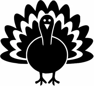 Turkey Thanksgiving Glass Yeti Decoration Vinyl Decal Sticker Pick SIZE COLOR - Picture 1 of 2