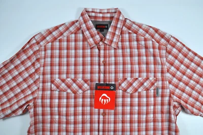 Camisa Wolverine Pentwater para hombre talla L roja y blanca a cuadros manga corta Foto 1 de 4
