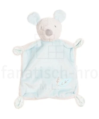 PUSBLU Baby Schmusetuch Maus Kuscheltuch türkis Schnuffeltuch Blätter 381528 DM