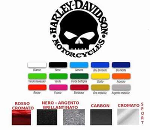 ADESIVI COMPATIBILI HARLEY DAVIDSON SKULL TESCHIO  (COPPIA) - Imagen 1 de 1