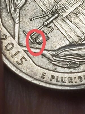 Nice! 2015 D Nebraska State Homestead Quarter LEAKY BUCKET Die Cud/Chip Error - Image 1 of 4