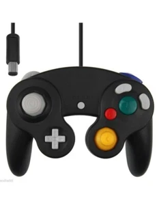 Manette filaire pour Nintendo GameCube et Wii (Noir, Violet, Blanc, Argent) Noir - Picture 1 of 1