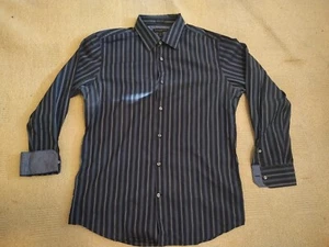 Banana Republic Azul Oscuro a Rayas Calce Ajustado Mangas Largas con Botones - Grande para Hombre - Imagen 1 de 13