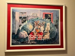 Ron Rodecker “Putting My Monsters To Bed” Signed Print Framed #195/1000 Dragons - Picture 1 of 8