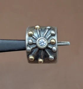 DE COLECCIÓN Retirado Pandora Esterlina ALE 925/14K Oro Estrella Cuentas Dije 790188CZ - Imagen 1 de 7