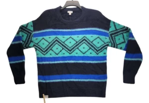 Charter Club Holiday Lane Men's Fair Isle Crewneck Long-Sleeve Size M J302 - Picture 1 of 6