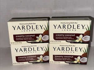 Yardley London, confezione da 4 saponette, cocco cremoso lotto set nuovo C18 - Foto 1 di 11