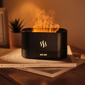 Flame Humidifier Diffuser USB Oil Air Mist Essential Ultrasonic Maker Aroma Home - Picture 1 of 12