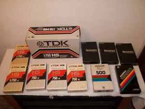 Lot of 10 Beta Tapes Cassettes TDK Betamax Ampex Maxell Pre-Recorded Blanks - Picture 1 of 7
