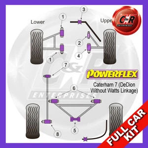 Kit boccola completo Powerflex adatto a Caterham 7 (DeDion senza attacco watt) 96 in poi - Foto 1 di 1