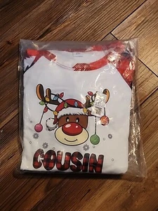Cousin Crew Pajamas kids 6-7 small reindeer 2 pc set - Picture 1 of 2
