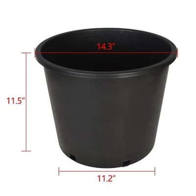 Vasos de cultivo de jardim de plástico preto para quarto de bebê premium Pro Cal 5/10 peças - Imagem 1 de 4
