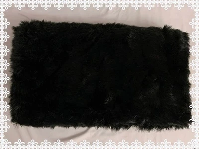 Manta Nicole Miller Artelier de piel sintética mezcla negra 50x60 diseñador de lujo Foto 1 de 4