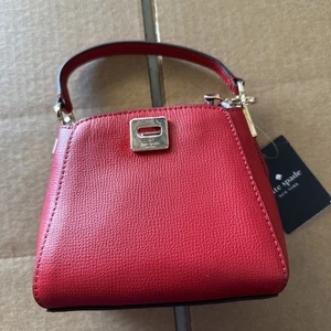 NWT Kate Spade Leather Phoebe Mini Crossbody Top Handle Satchel Perfect Cherry - Picture 1 of 4