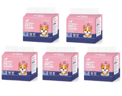 50 PACK, Female Disposable Dog Diapers, Tight, Absorption & Comfort, All Sizes - Image 1 of 4