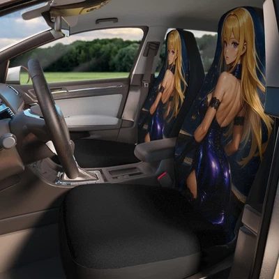 Чехлы на автомобильные сиденья из аниме фэнтези с потрясающим дизайном, автомобильный декор Waifu JDM - Изображение 1 из 4