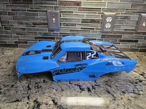 NEW ARRMA FURY Painted Decaled Trimmed Body Set Blue ARA-1583 - Picture 1 of 8