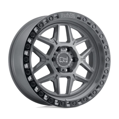 17X9 Black Rhino KELSO 6X5.5 -12MM BATTLESHIP GRAY W/ BLACK RING - Image 1 of 4