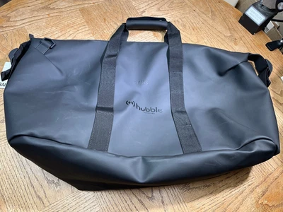 NWT RAINS Hilo Weekend Bag W3 Black Duffle Luggage Straps Black Overnight Logo - Image 1 of 4