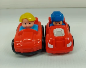 Little People Wheelies Lot of 2 Red Race Cars - Picture 1 of 11