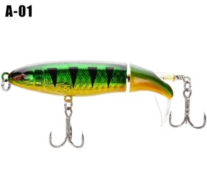 3PCS 9cm Whopper Plopper Fishing Lure Crankbait Hook Minnow Fishing Bait Tackle - Picture 1 of 1