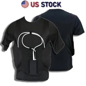 LVAD HeartMate 2 & 3 Men’s T-Shirt Crew Neck LVAD clothing, Medical Wear Black - Picture 1 of 12