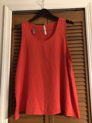 Fabletics Ecosatin Tank Top Sz XXL Mint Green Coral Scoop Neck Shirt- 2 Tops - Image 1 of 4