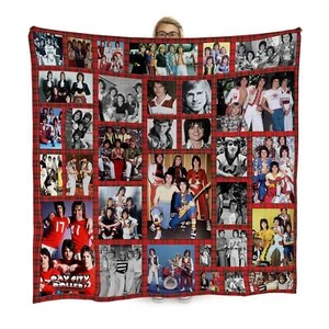 Bay City Rollers Celebrity Montage Fleece Throw Blanket - Picture 1 of 3