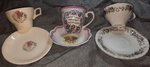 VINTAGE BONE CHINA TASSE/UNTERTASSEN COMFORT QUEENS, FRANKLIN KENT, KREATIV #2345  - Bild 1 von 9