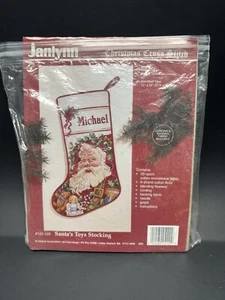 Janlynn Santa’s Toys Stocking Kit Counted Cross Stitch 125-129 - Picture 1 of 13