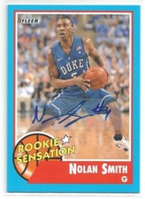 2011-12 FLEER RETRO BASKETBALL ROOKIE SENSATION BISMACK NOLAN SMITH DUKE RC AUTO