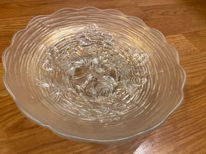 Antique Northwood Iridescent White Carnival Glass Rose Show 9" Deep Plate - Picture 1 of 5