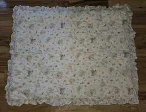 Vtg. Peter Rabbit & Friends Baby Crib Quilt Blanket Retro Ruffles EXCELLENT! - Picture 1 of 11