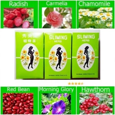 3 cajas de hierbas adelgazantes (alemán) adelgazantes dieta para quemar té ajuste delgado desintoxicación rápida laxante. Foto 1 de 4