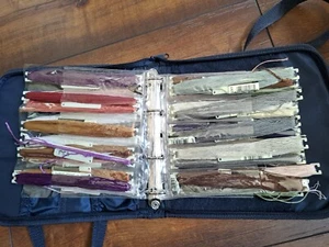 DMC Creative World Black Travel Case Organizer Inserts StitchBows And 35 Flosses - Picture 1 of 7