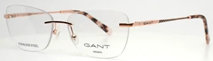 GANT GA4098 028 Rose Gold Womens Cat Eye Rimless Eyeglasses 54-15-140 B:38 - Picture 1 of 15