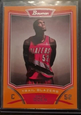 Baloncesto Bowman Orange #52 Greg Oden/299 Portland Trailblazers 2008-09 Foto 1 de 2