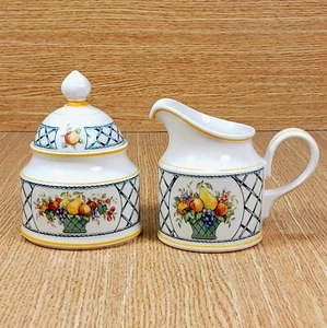 VILLEROY & BOCH Cesto SET CREMA E ZUCCHERO Francobollo posteriore marrone *NUOVO DI ZECCA* - Foto 1 di 1