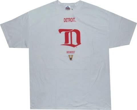 Detroit Red Wings CCM Throwback Classic White AAA NHL Logo Shirt New tags Cover