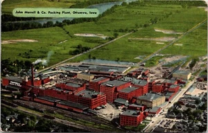Postkarte John Morrell Company Verpackungsanlage Luftaufnahme Ottumwa Iowa D9 - Bild 1 von 2