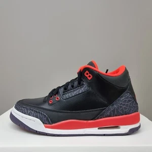 NIKE AIR JORDAN 3 RETRO (GS) "CRIMSON" TRAINERS (398614 005) - Picture 1 of 11
