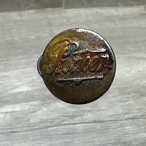 Very old antique vintage Pioneer Overalls work wear metal button 3/4” - Picture 1 of 5
