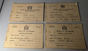 4 WW2 Food Controller of Newfoundland WW2 Ration Books - Picture 1 of 5